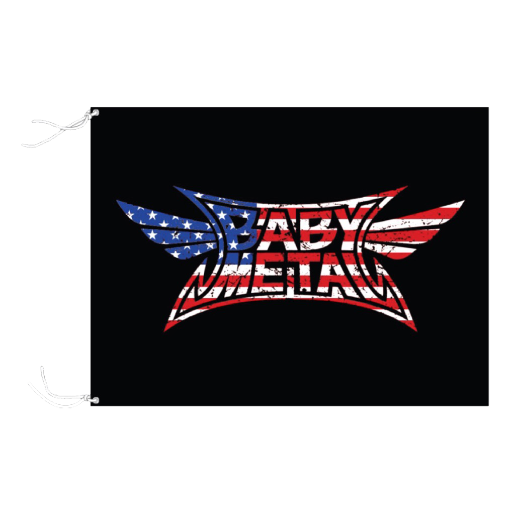 BABYMETAL NEW CRUSH LOGO (STARS AND STRIPS) FLAG