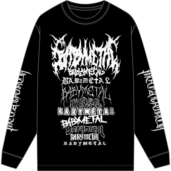 Babymetal - METAL FORTH SONG TITLES LONG SLEEVE TEE