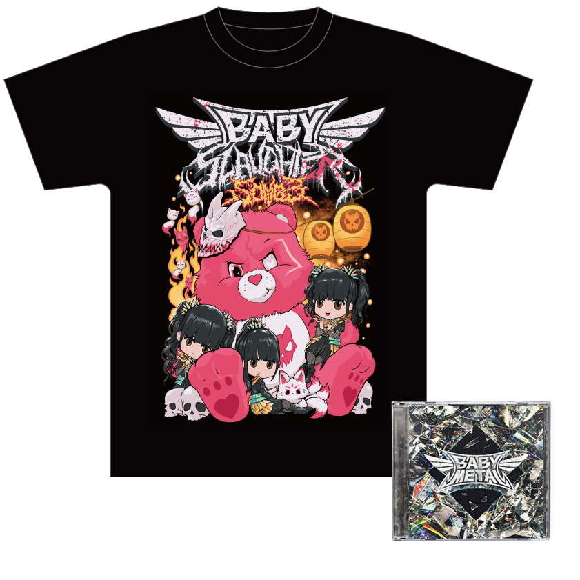 BABY SLAUGHTER BEAR TEE & METAL FORTH CD FAN PACK