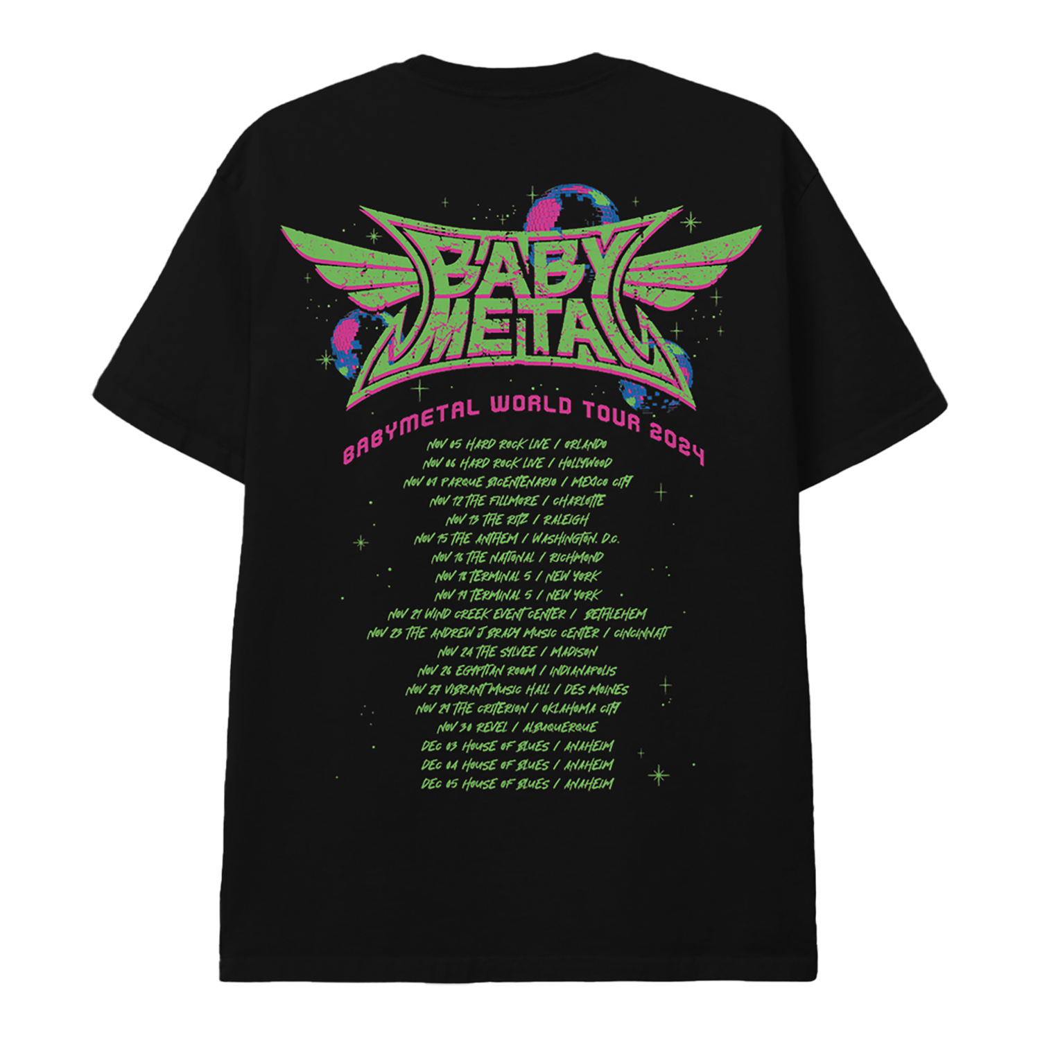 BABYMETAL - MIRROR BALL 2024 TOUR TEE