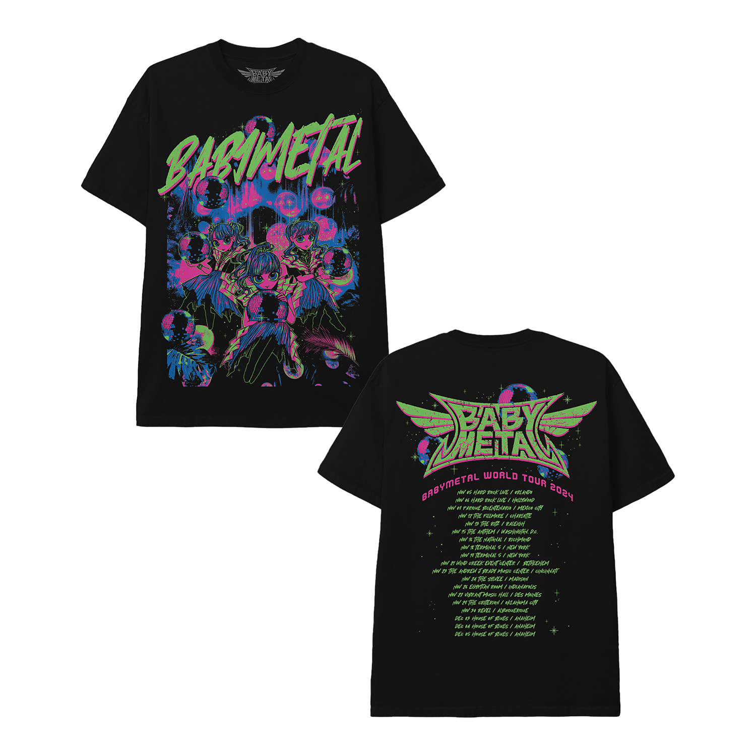 BABYMETAL - MIRROR BALL 2024 TOUR TEE