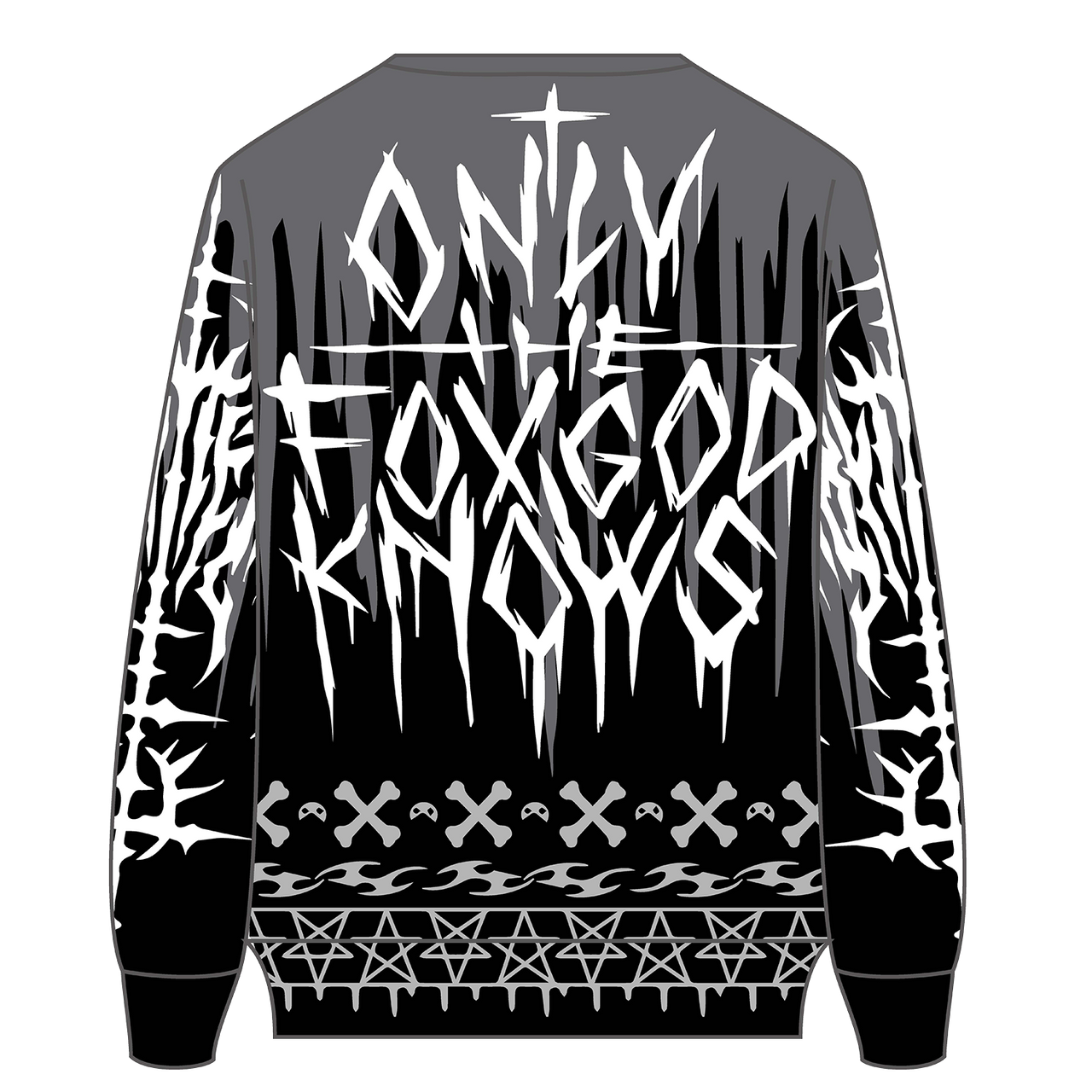 FOX GOD HOLIDAY KNIT SWEATER