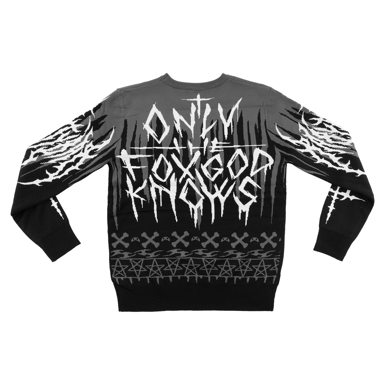 FOX GOD HOLIDAY KNIT SWEATER
