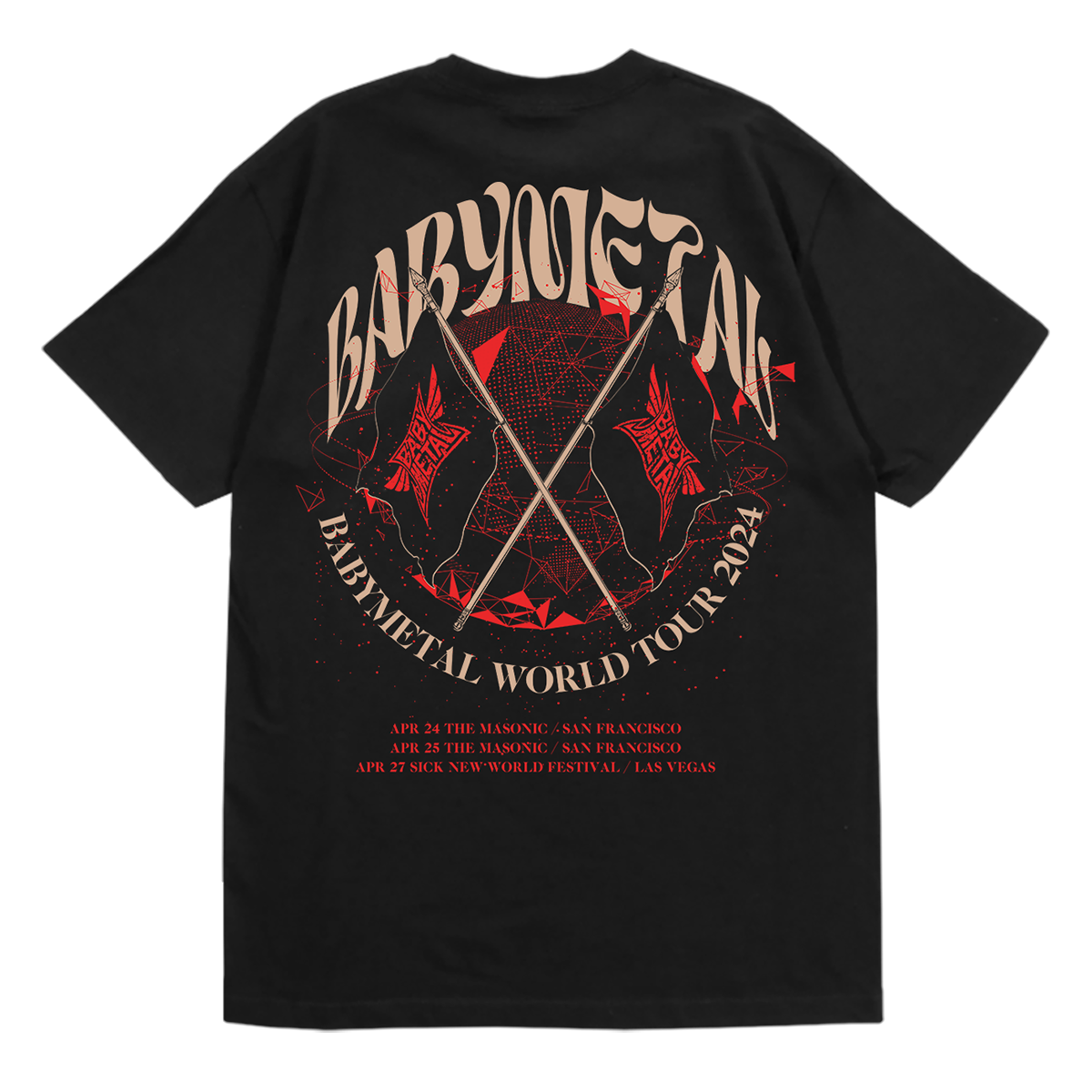 BABYMETAL Tシャツ 2018年WORLD TOUR EUROPE LIMITED ”ENCHANTED RUBY